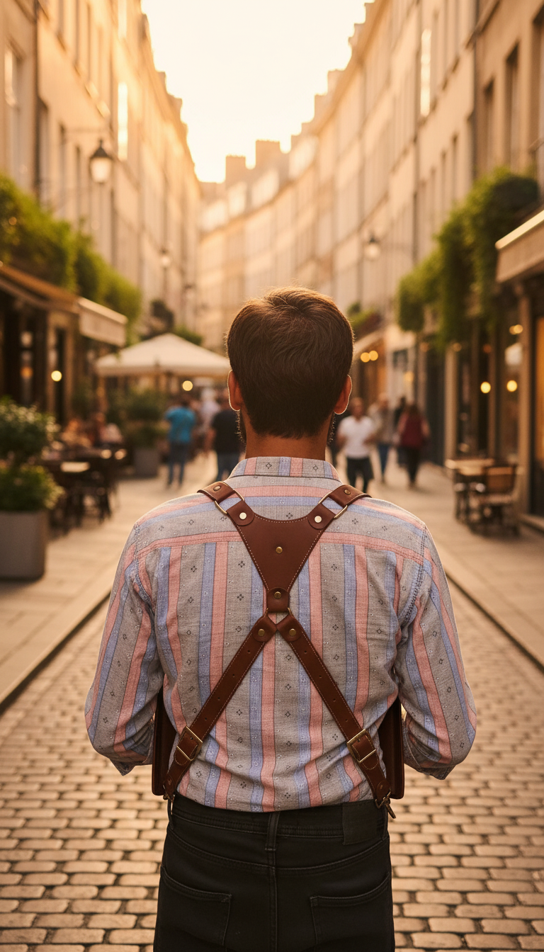 Frontier - Cognac Leather Mobile Holster Vest