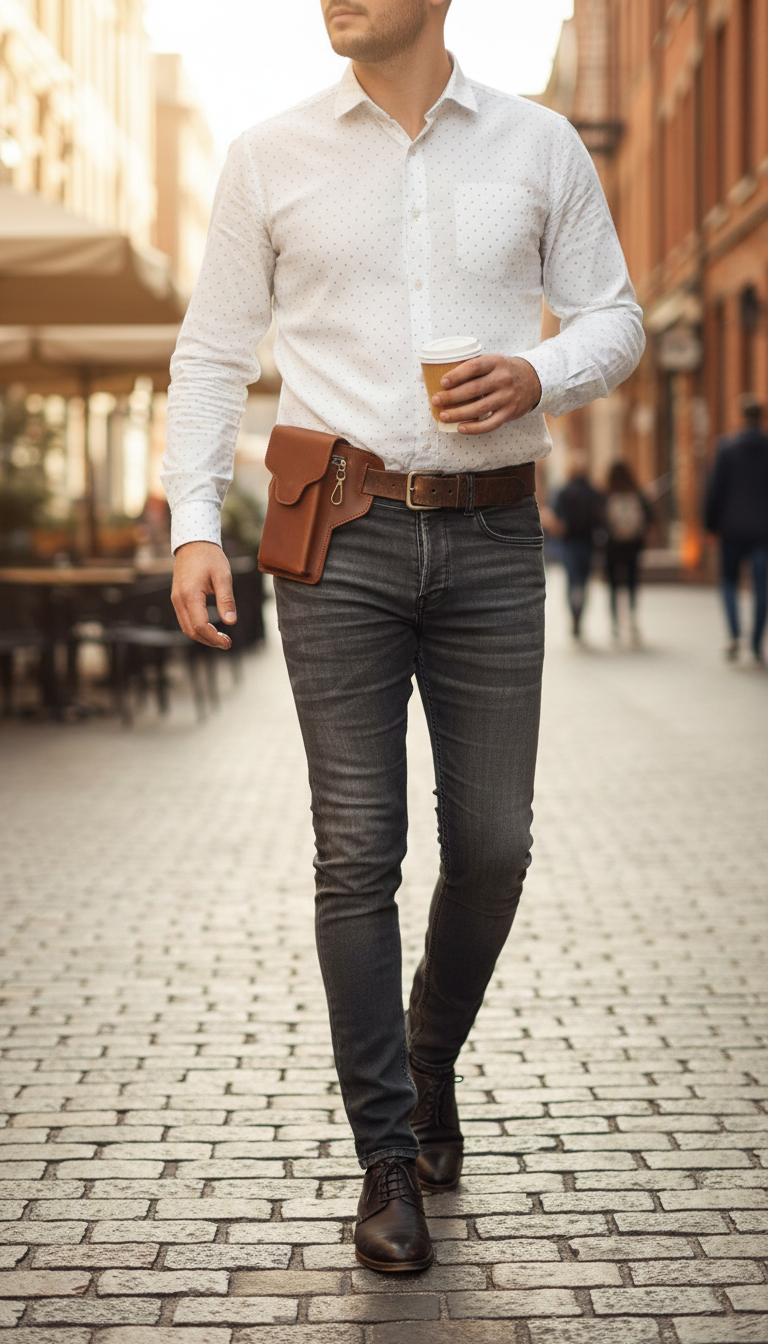 Nomad - Cognac Leather Universal Mobile Holster