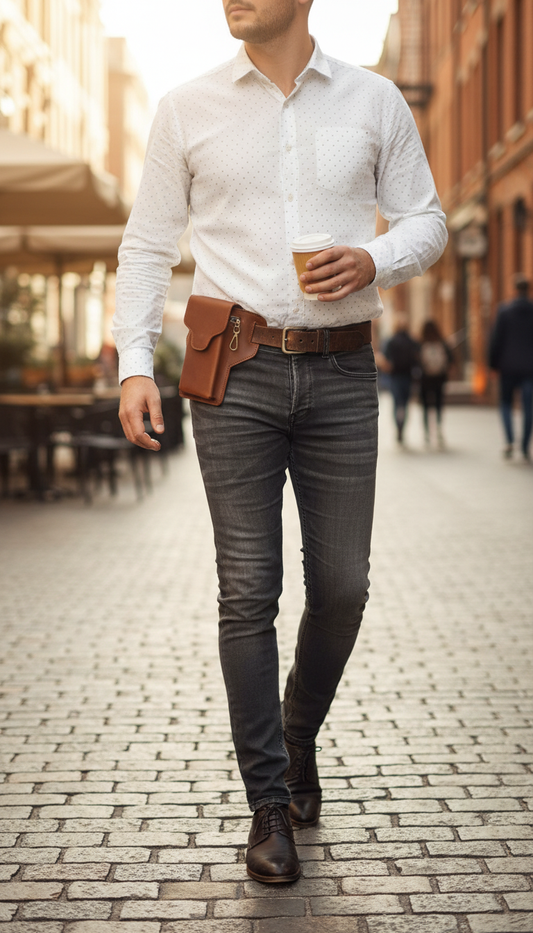 Nomad - Cognac Leather Universal Mobile Holster