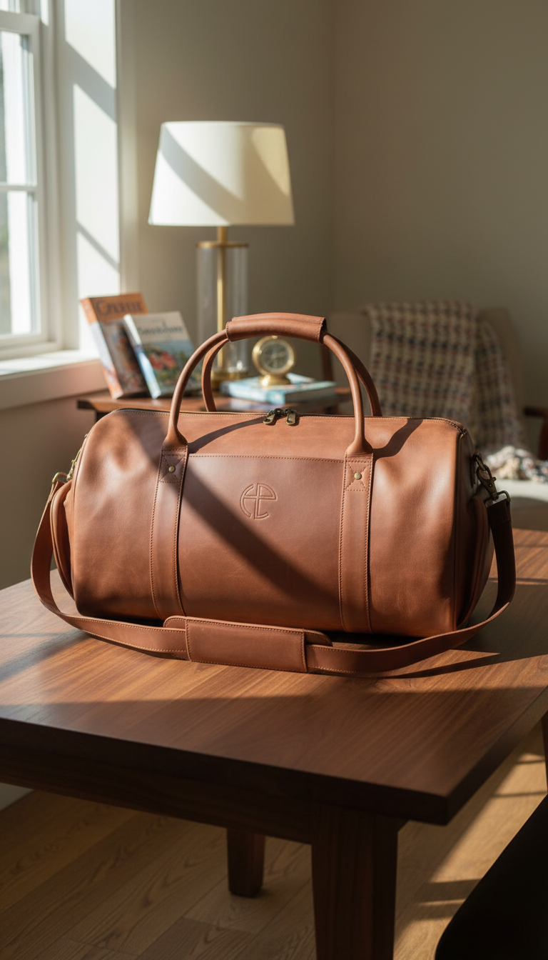 Choco Heritage Leather Duffle
