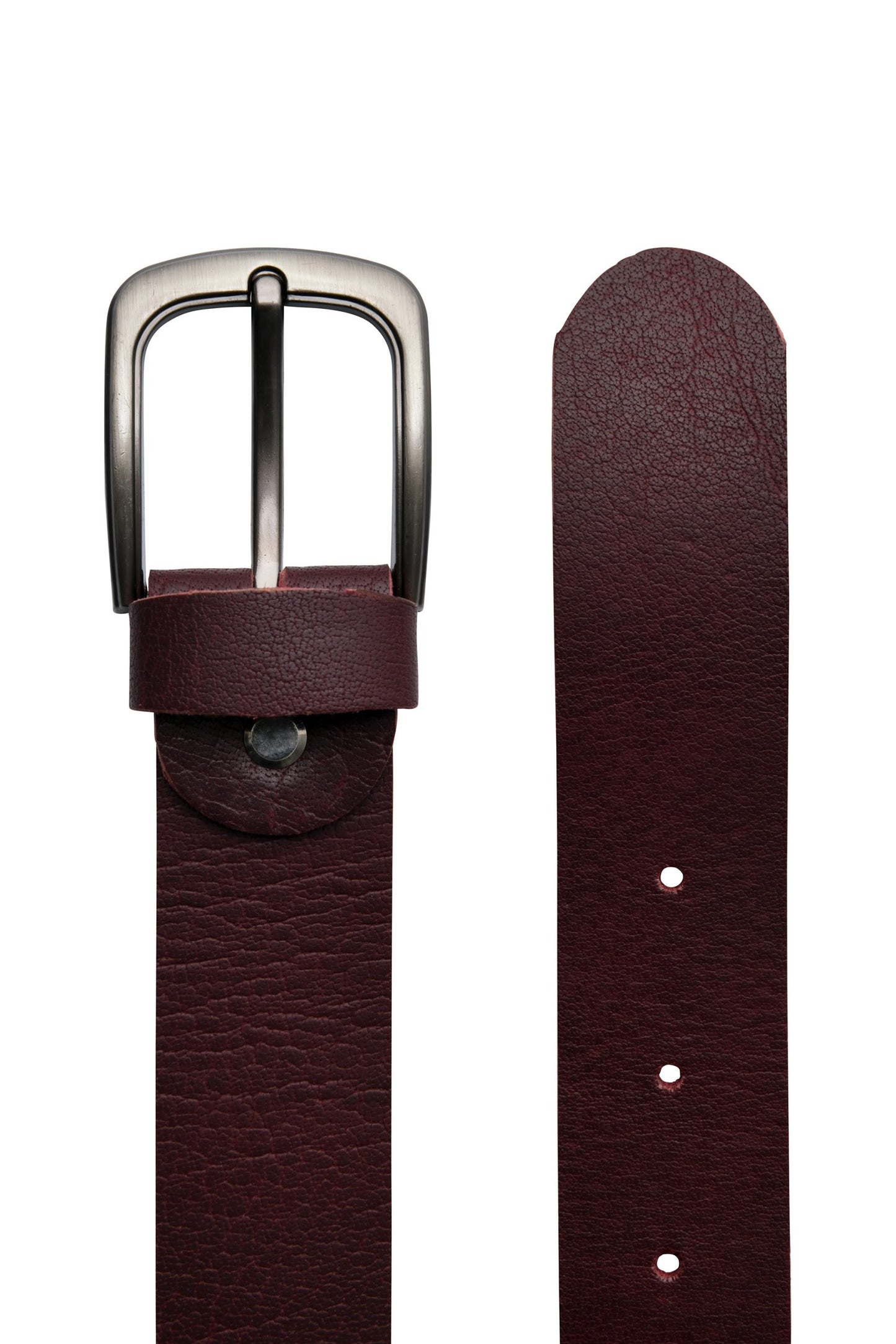 Oxford - Burgundy Classic Leather Belt