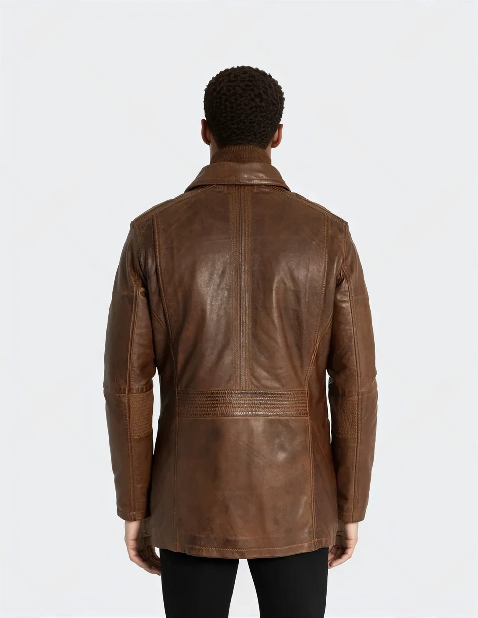 Bastien - Cognac Leather Coat