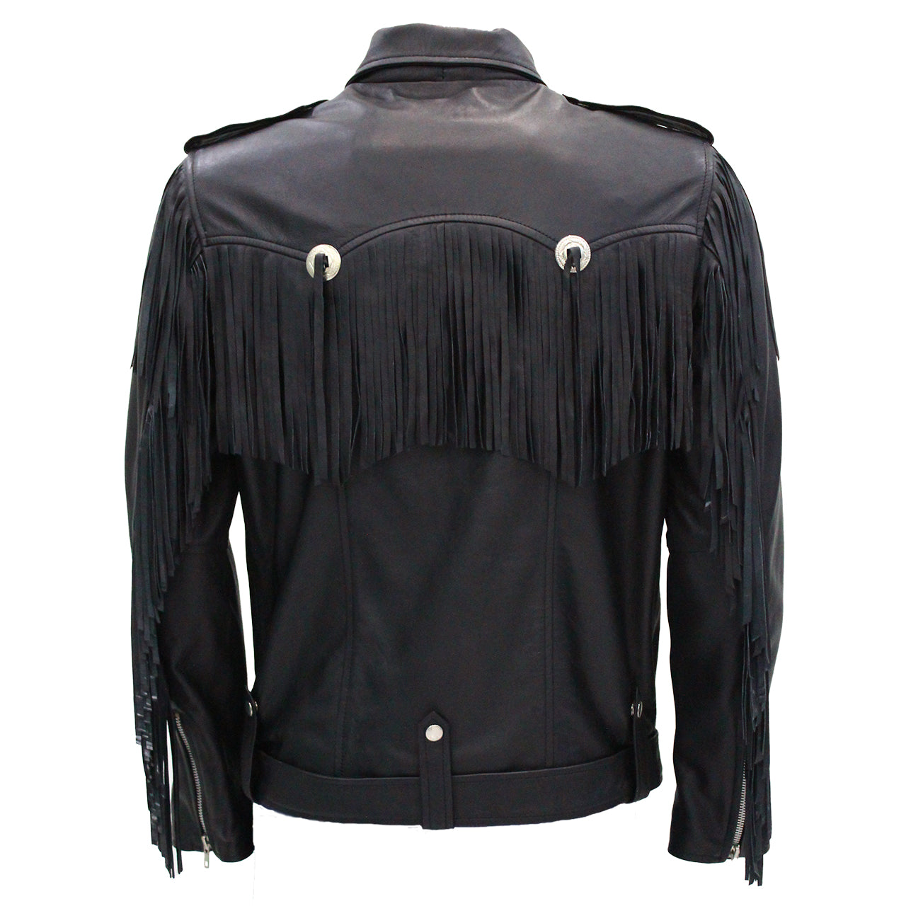 Gaspard - Black Fringed Biker Jacket