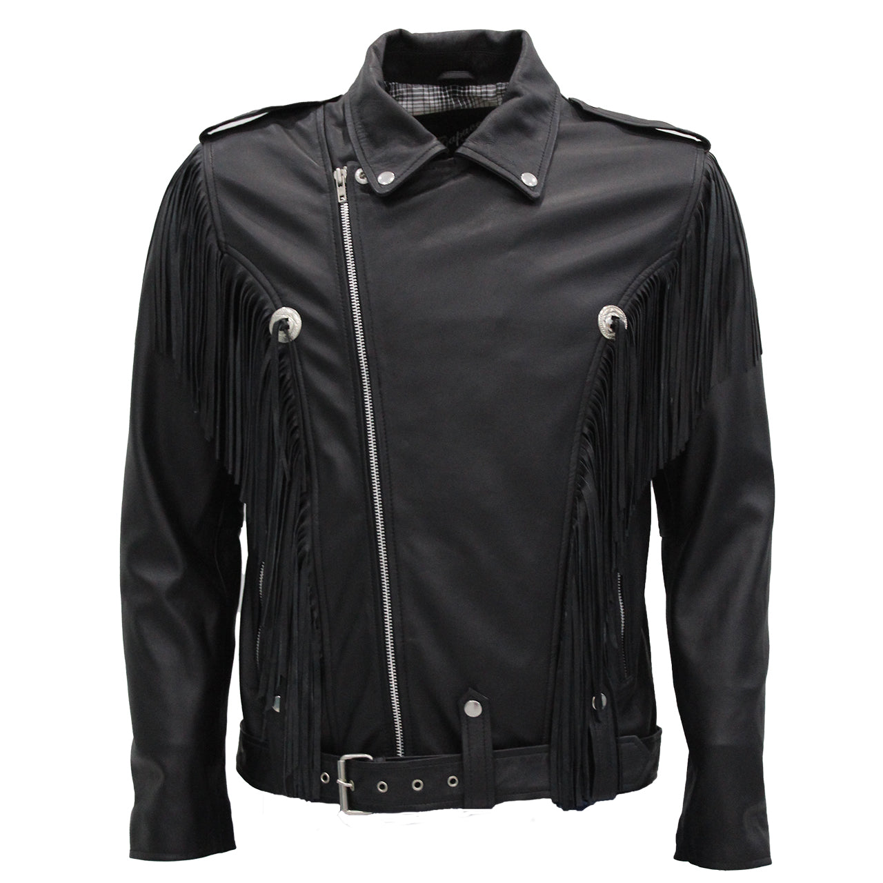Gaspard - Black Fringed Biker Jacket