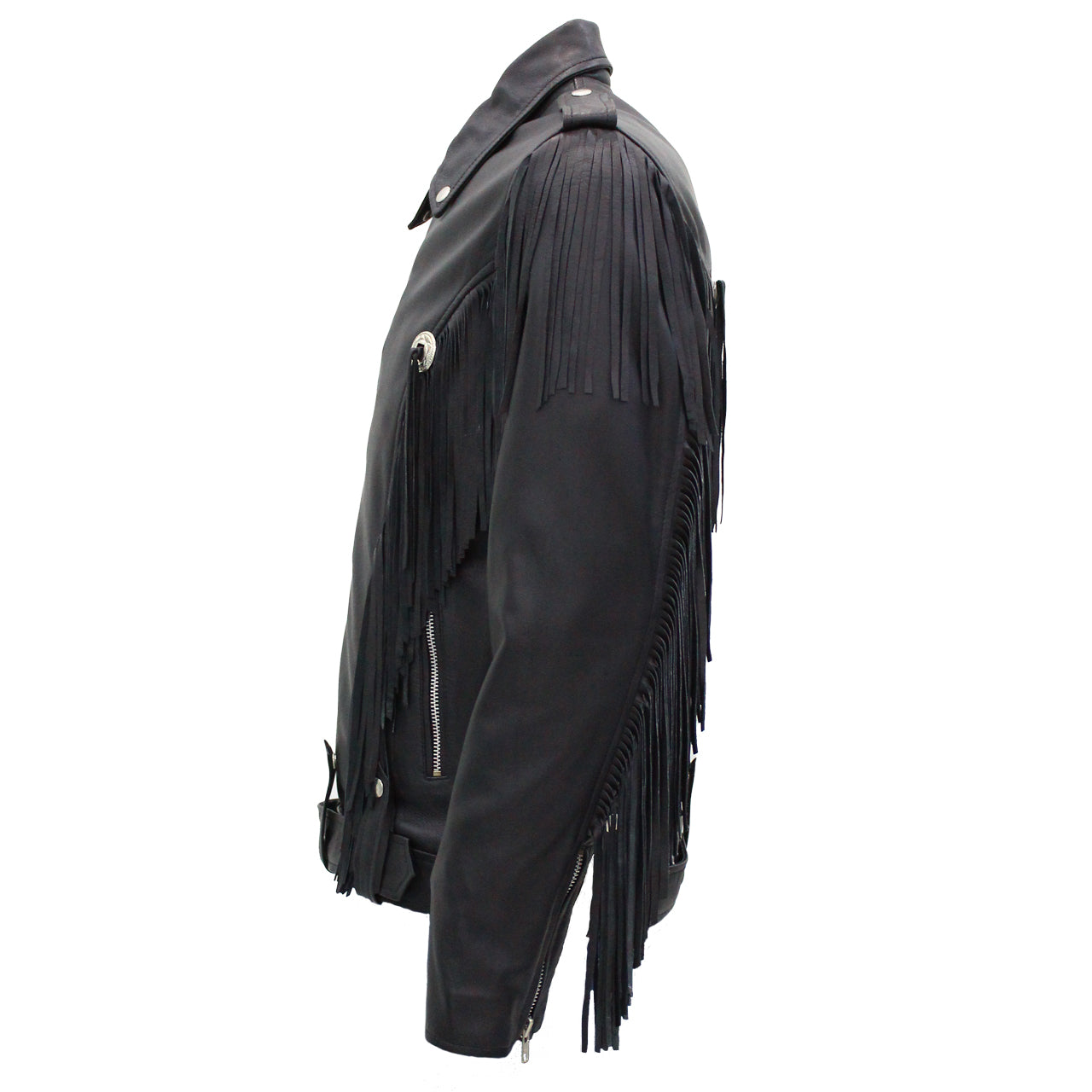 Gaspard - Black Fringed Biker Jacket