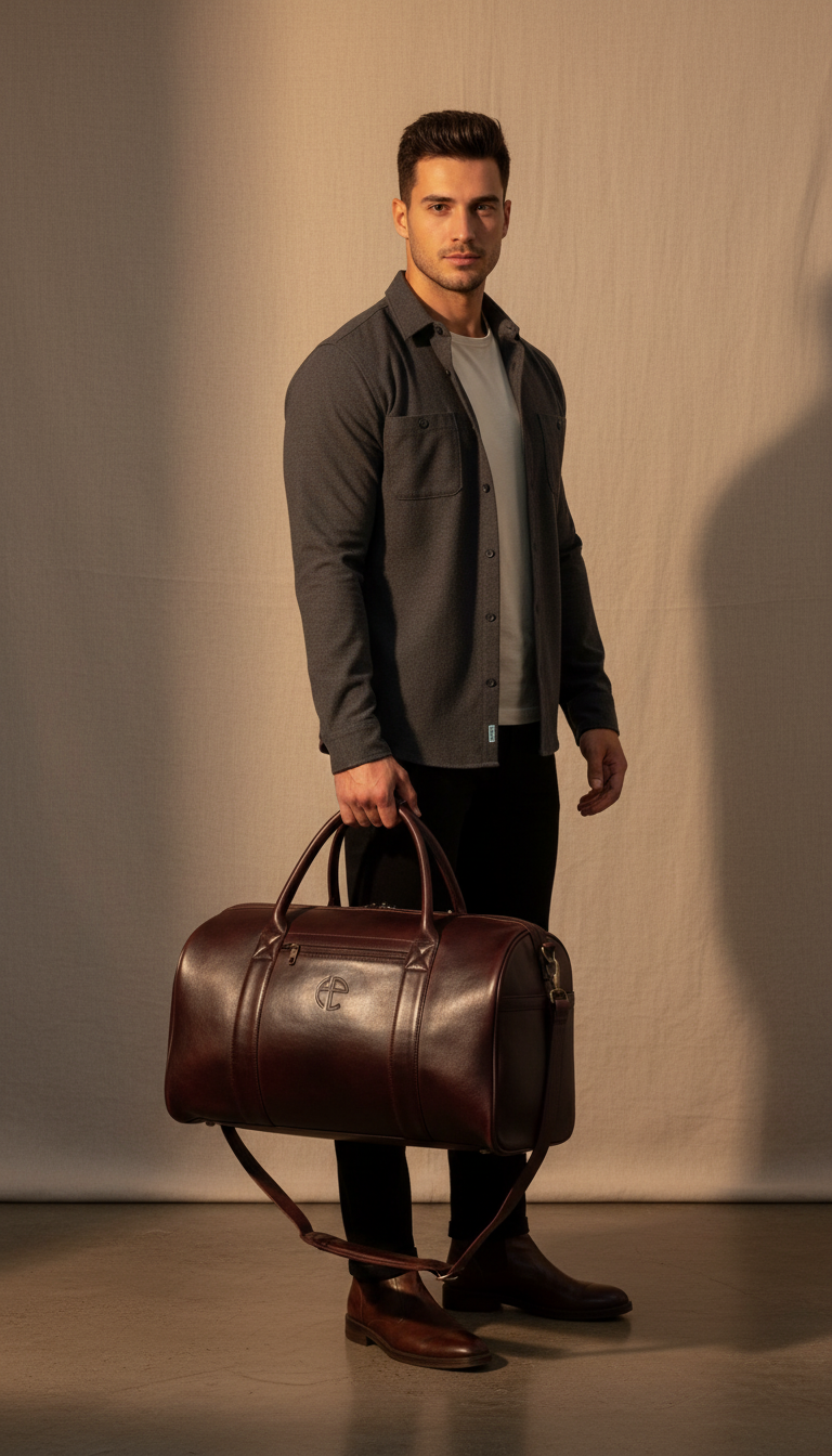 Executive Voyager Leather Duffle