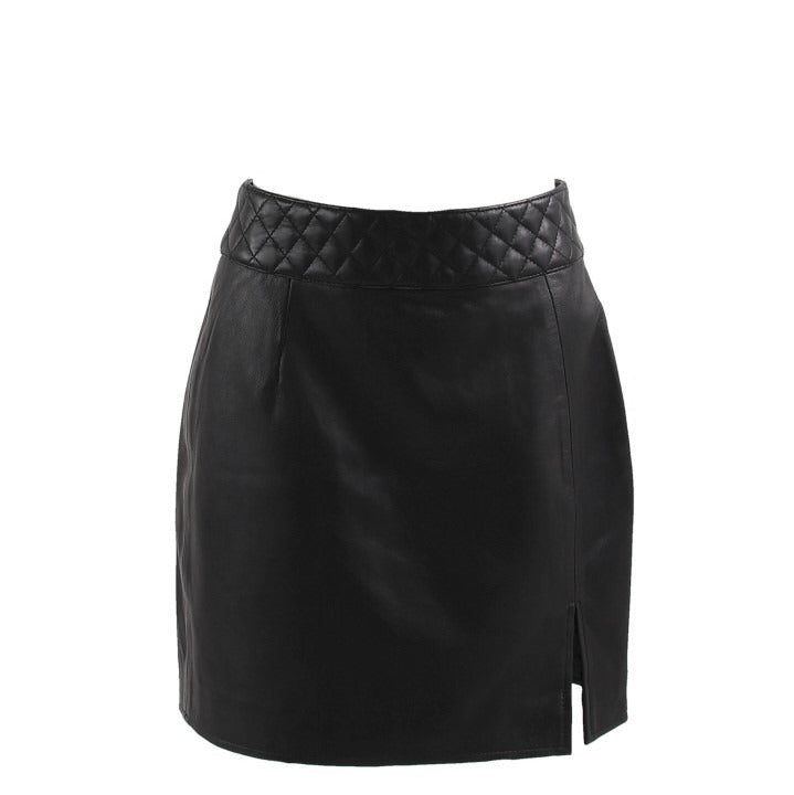 Cocoa Luxe - Black Leather Mini Skirt