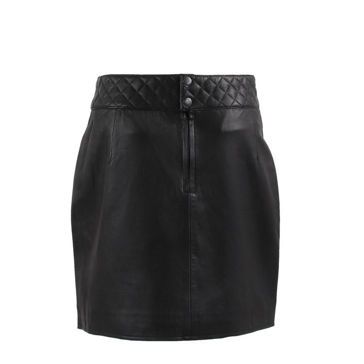 Cocoa Luxe - Black Leather Mini Skirt
