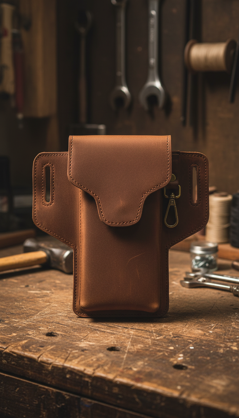 Nomad - Cognac Leather Universal Mobile Holster