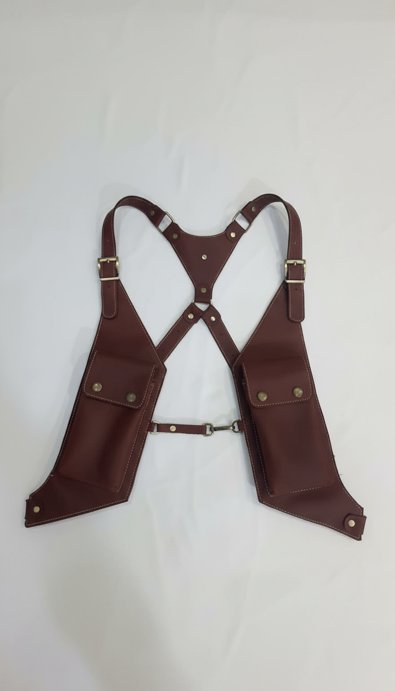 Frontier - Cognac Leather Mobile Holster Vest