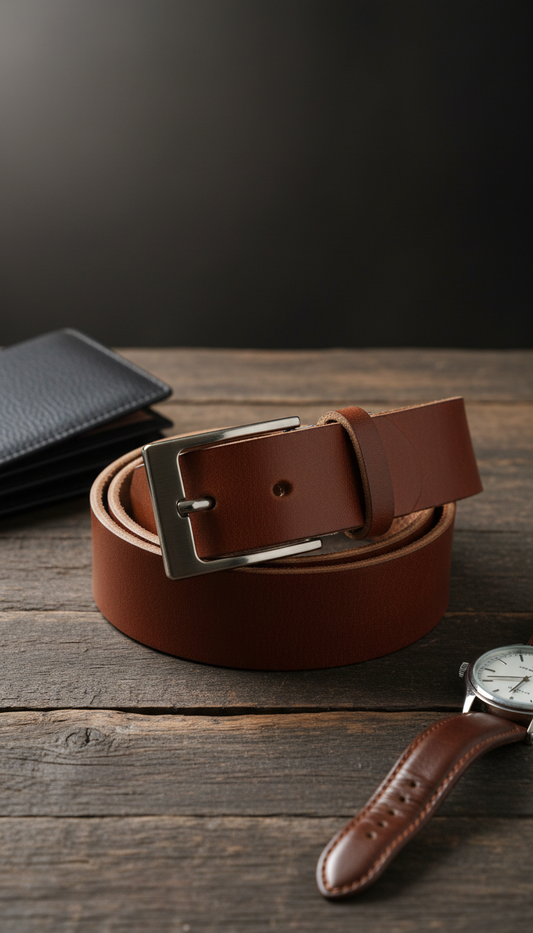 Cambridge - Cognac Leather Belt