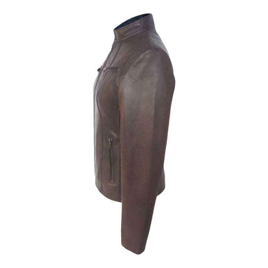 Renata Firenze - Dark Brown Leather Jacket