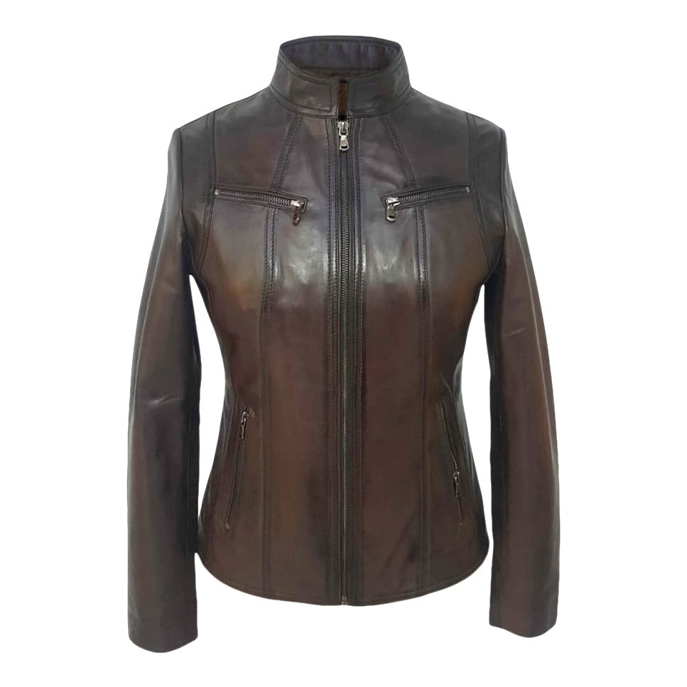 Renata Firenze - Dark Brown Leather Jacket