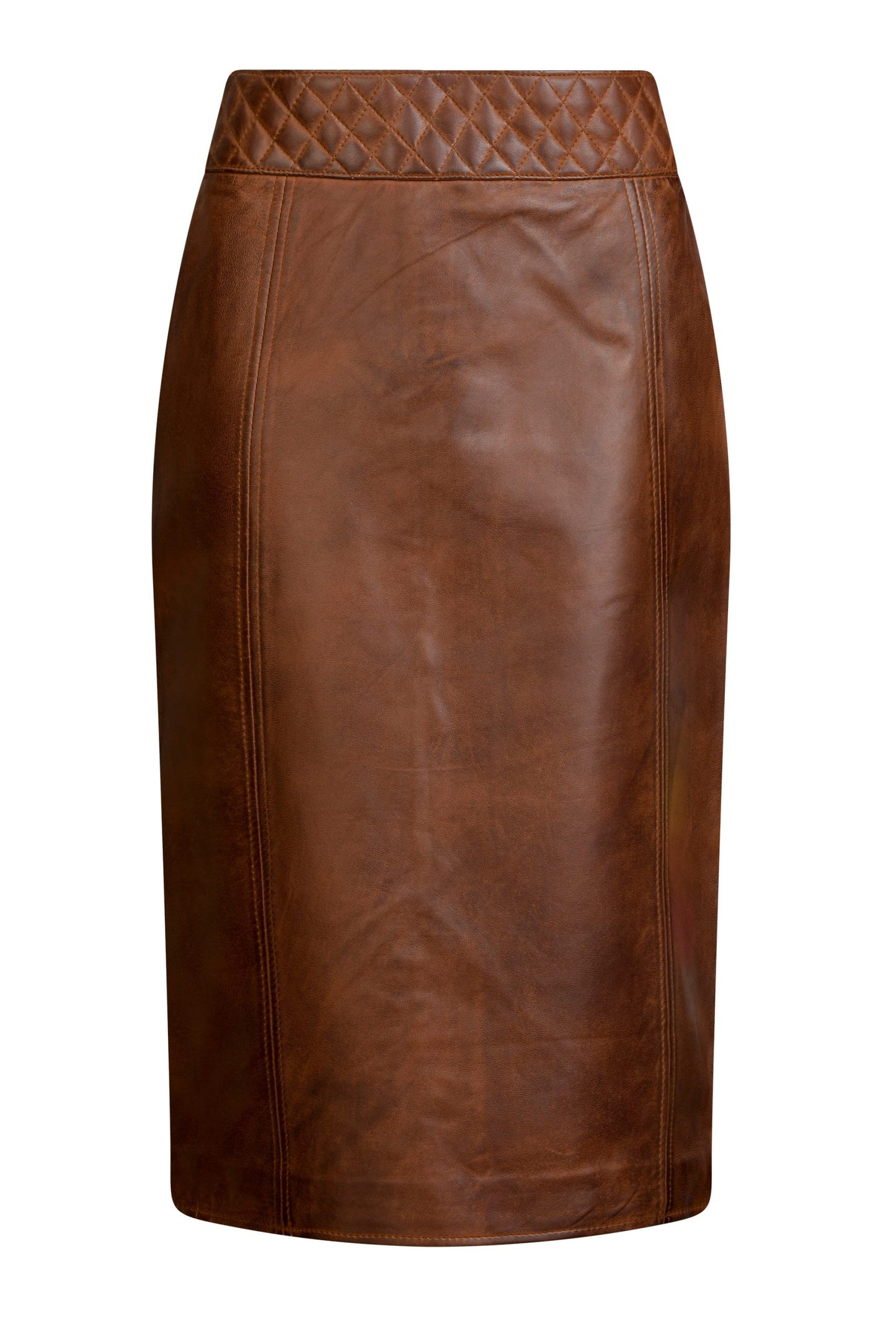Noir - Cognac Leather Skirt