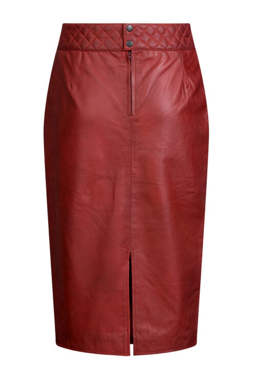 Noir - Red Leather Skirt