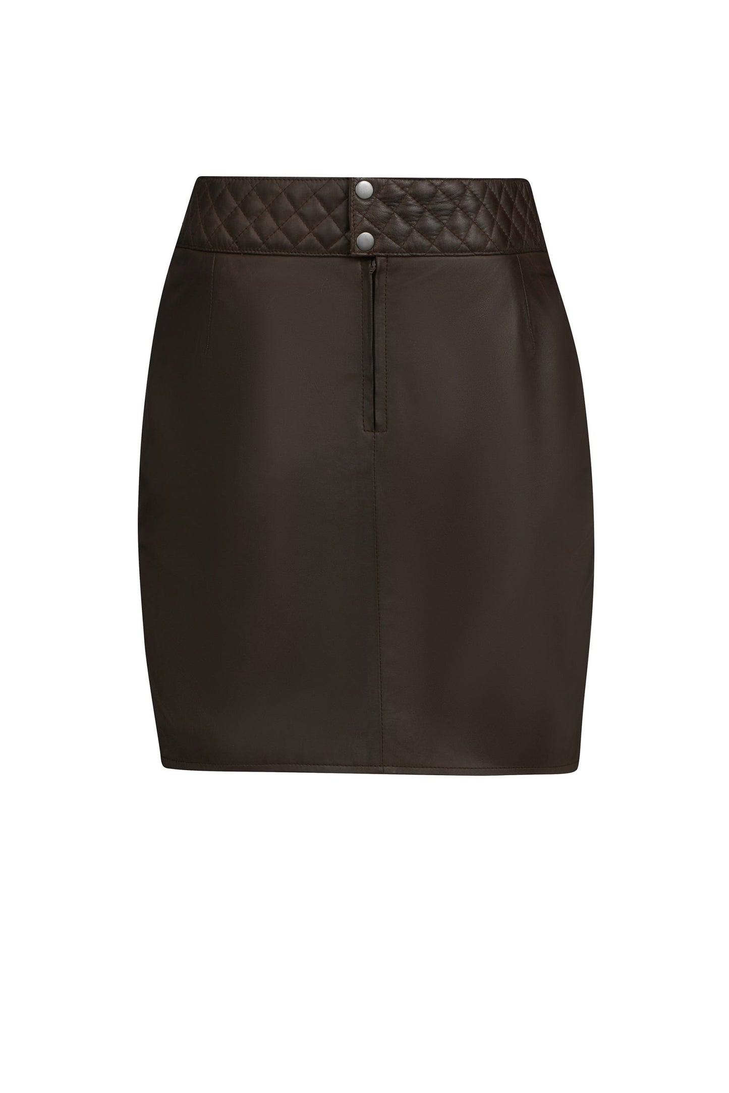 Cocoa Luxe - Brown Leather Mini Skirt