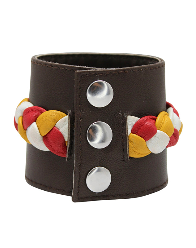 Benedetto - Tricolor Braided Leather Wallet