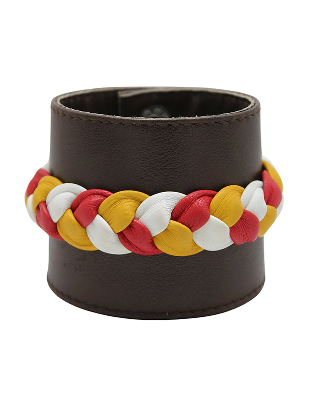 Benedetto - Tricolor Braided Leather Wallet