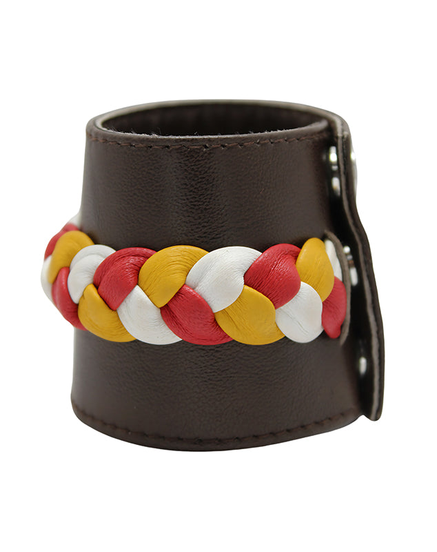 Benedetto - Tricolor Braided Leather Wallet