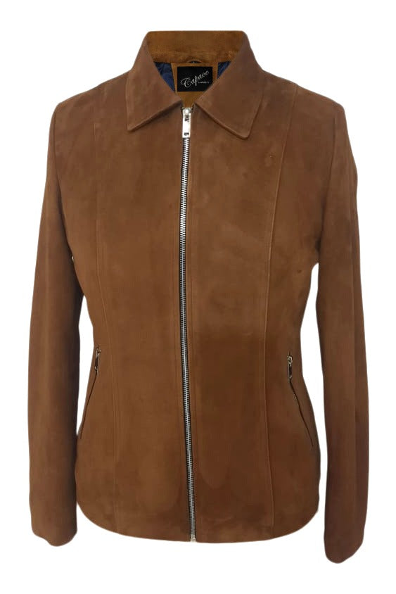 Manon - Womens Genuine Goat Suede Jacket